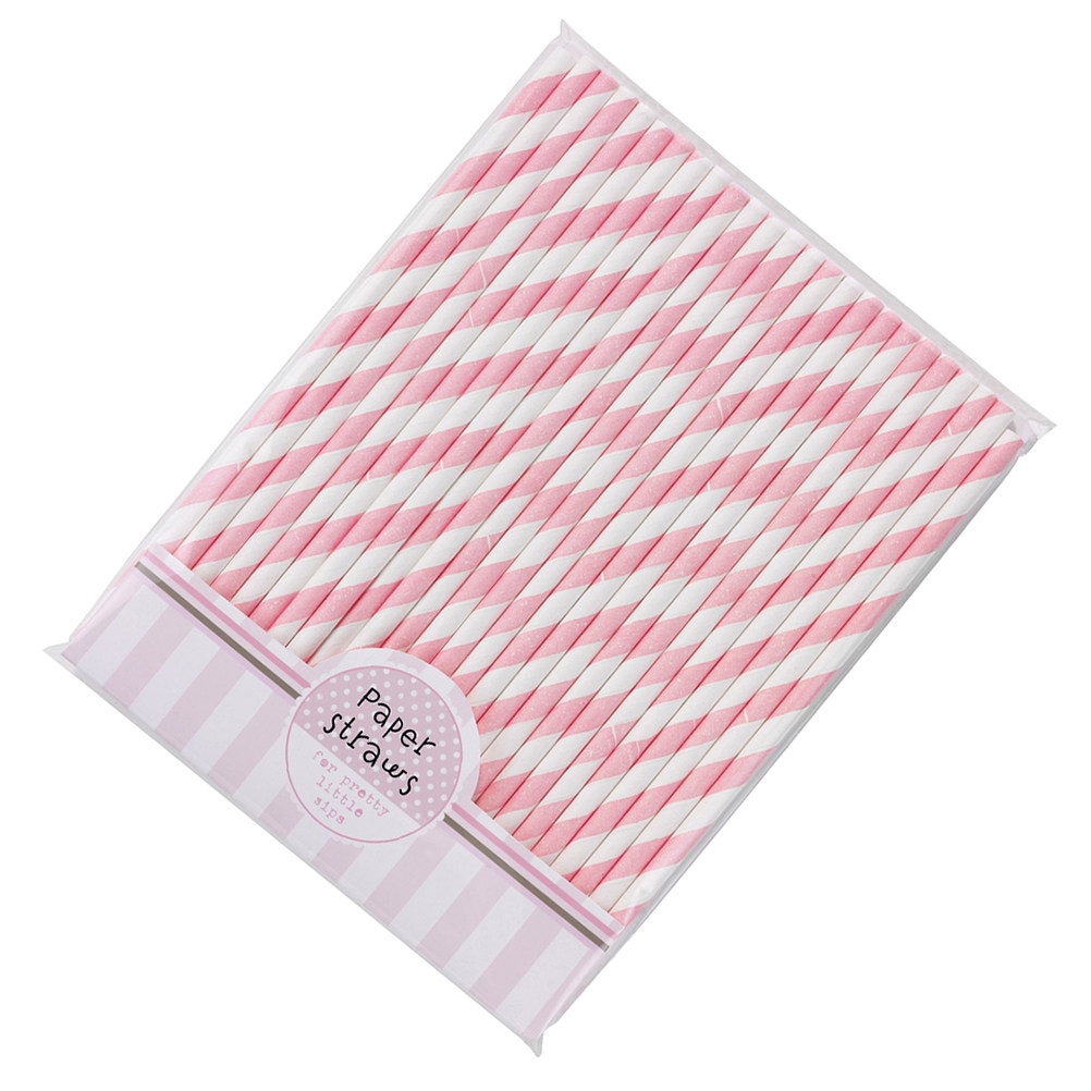 Paper Straw Color - 30 szt. ekologicznych papierowych słomek w
