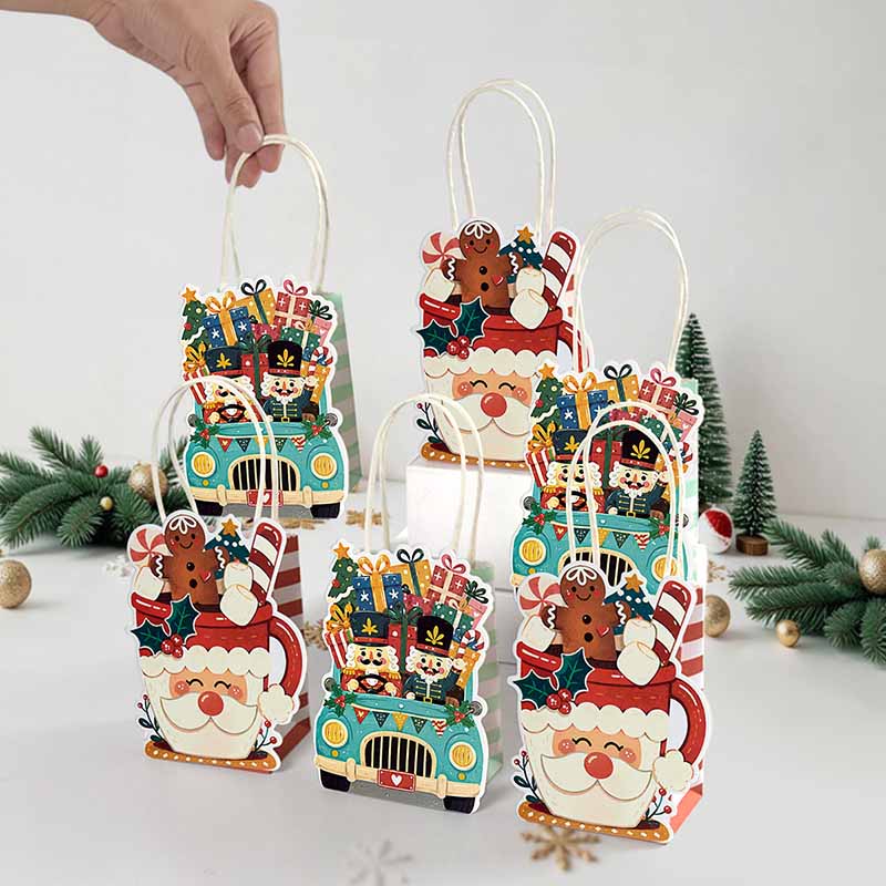 Event Party Shop - 10/20 szt. Mini świątecznych torebek prezentowych