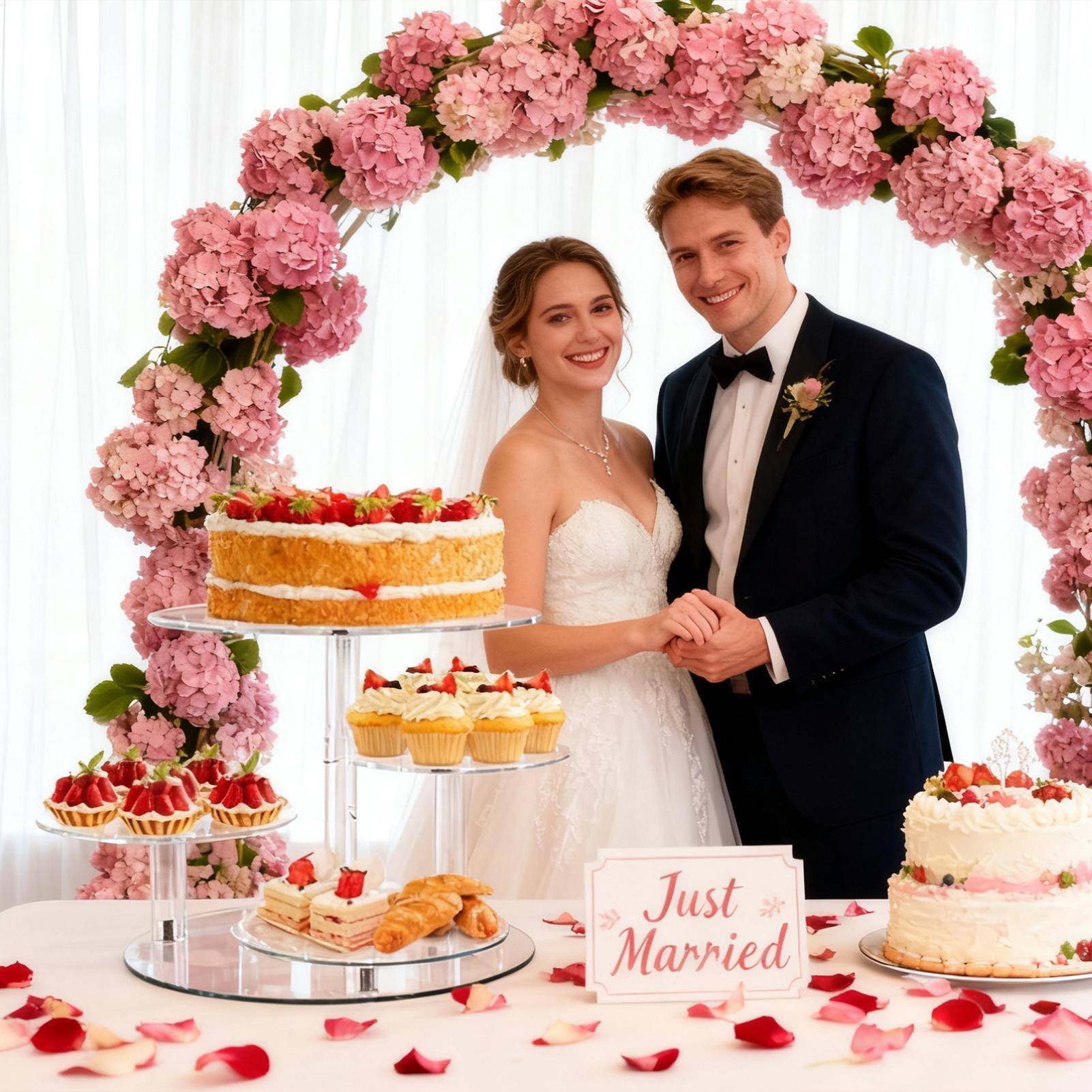 Cupcake Stand Tier - Stojak na babeczki akrylowy 4-poziomowy, nowoczesny