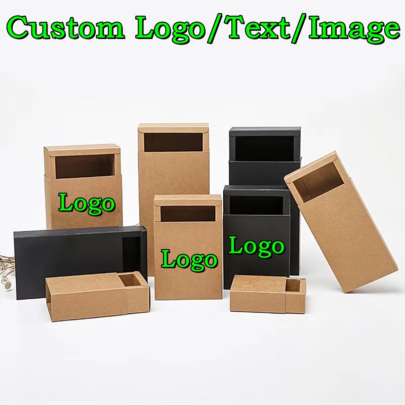 Event Party Box - 20 SZTUK 350gsm Czarne Papierowe Pudełka