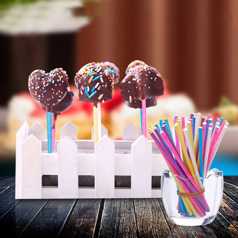Paper Straw Color - 100 sztuk/partia Papierowe Patyczki do Lizaków