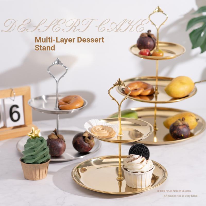 Złoto-srebrny 2/3-poziomowy st – Cupcake Stand Tier recenzja i cena