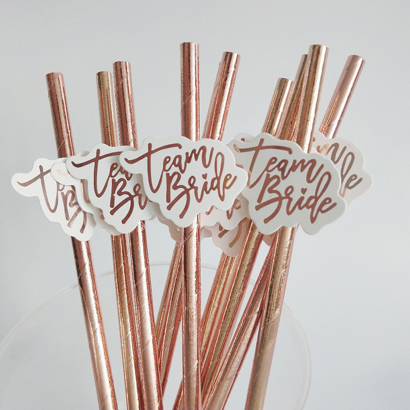 10szt Team Bride Rose Gold Str – Paper Straw Color recenzja i cena