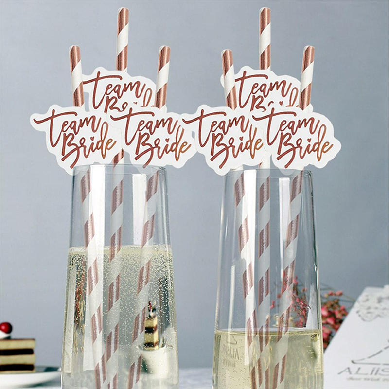 10szt Team Bride Rose Gold Str – Paper Straw Color recenzja i cena