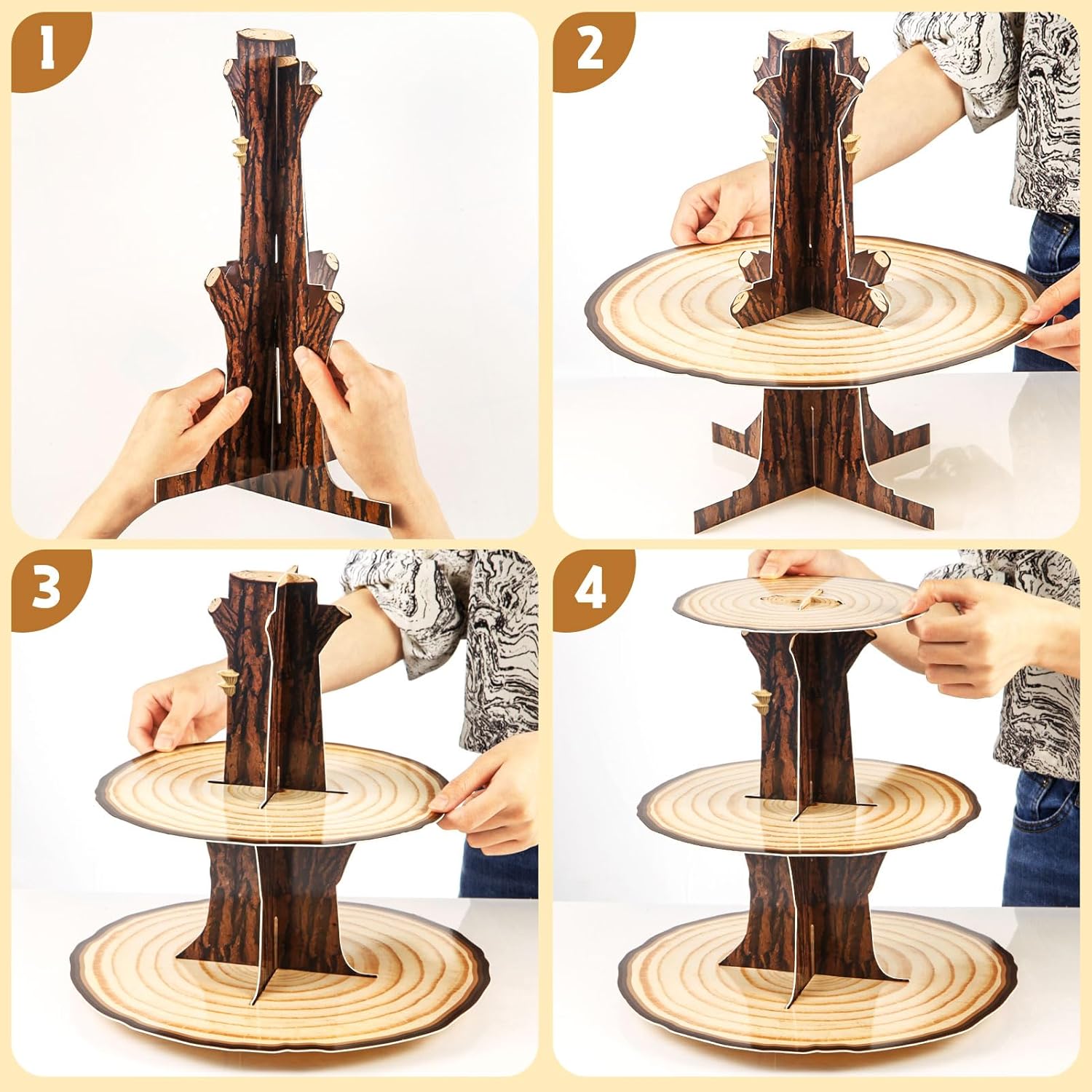Drewniany stojak na babeczki D – Cupcake Stand Tier recenzja i cena